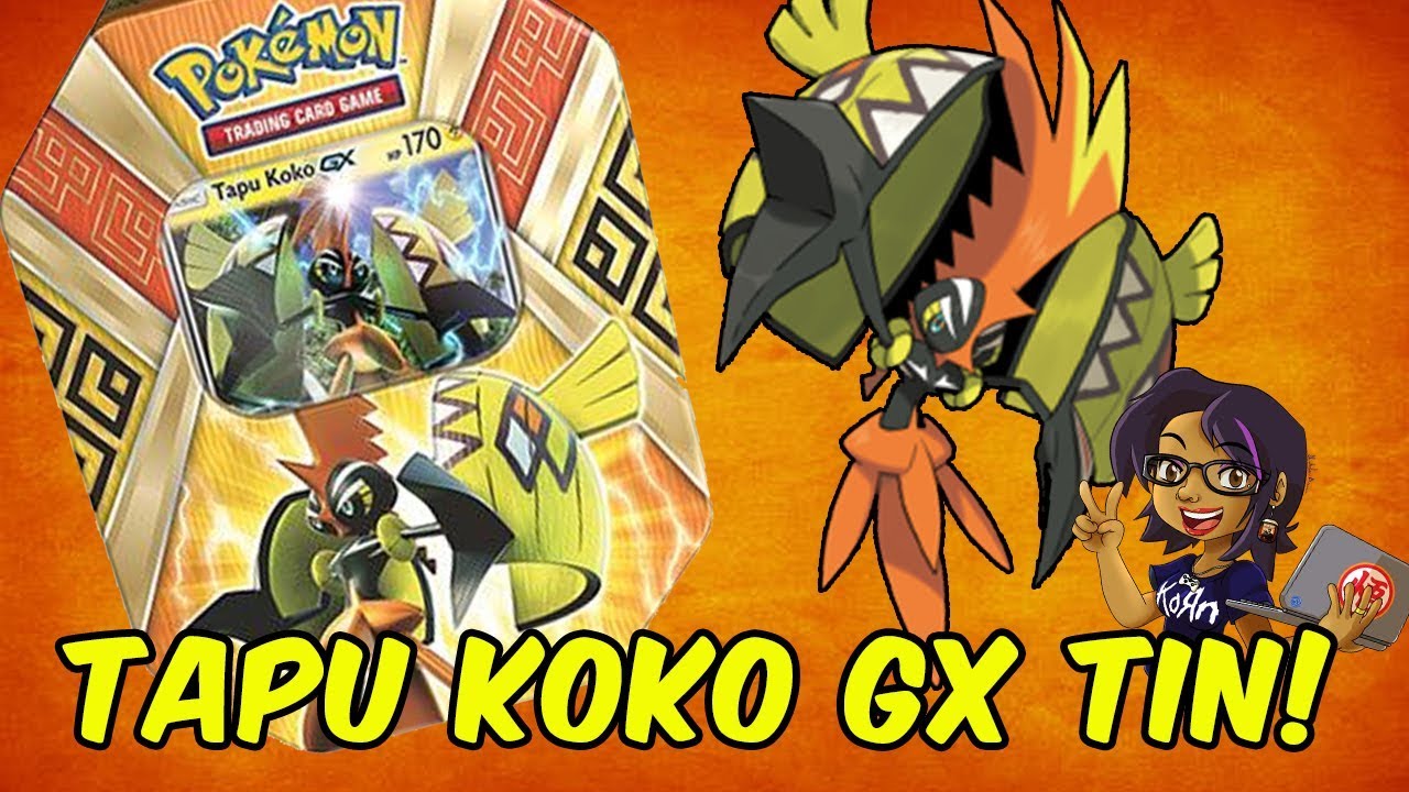 Opening a Tapu Koko GX Pokemon Tin!